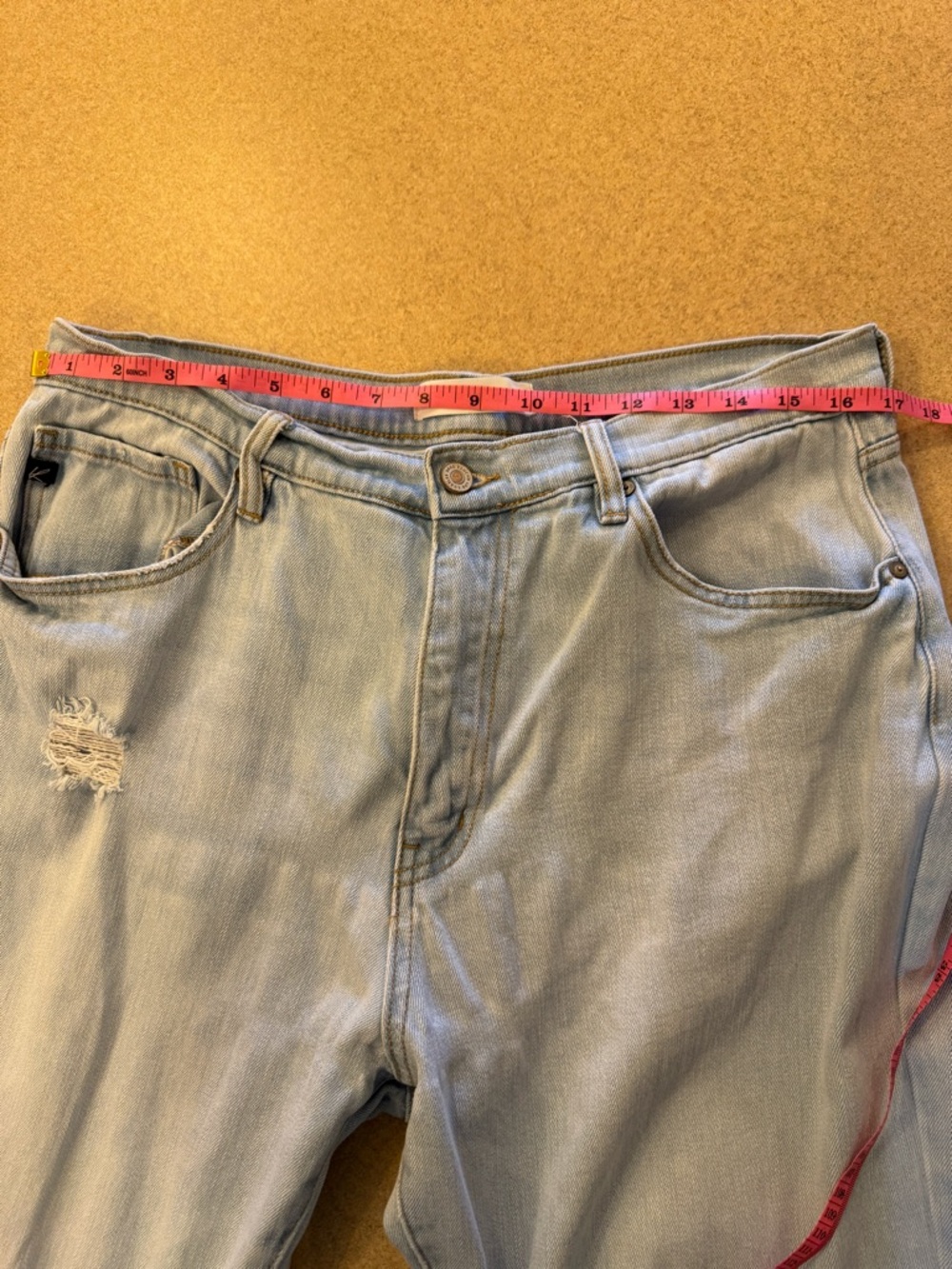 KanCan Light Blue Distressed Boyfriend Jeans - Picture 8 of 8